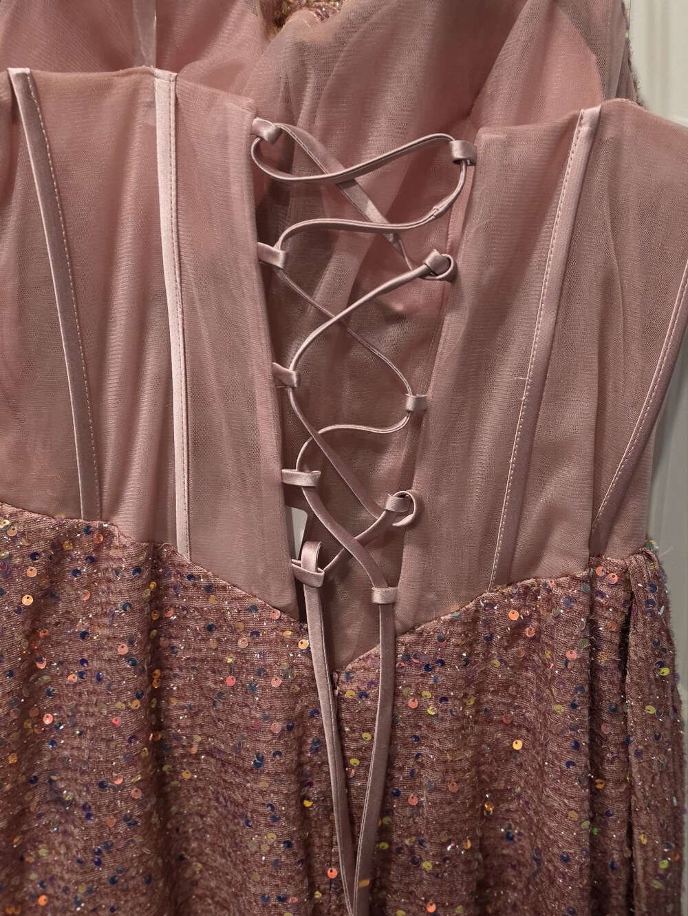 Windsor Rose Gold Sequin Prom Gown - Picture 11 of 11